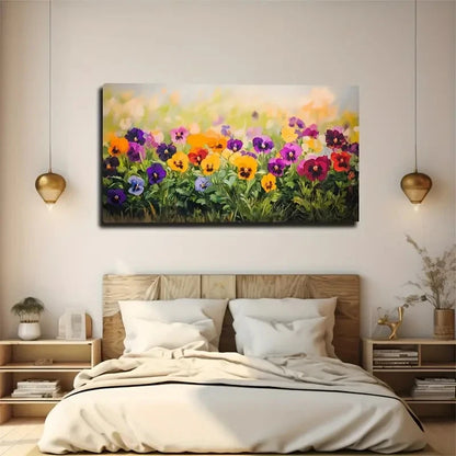 Hard Blooming Trumpet Flower Wall Art Canvas Office Home Room Framed 120x60cm