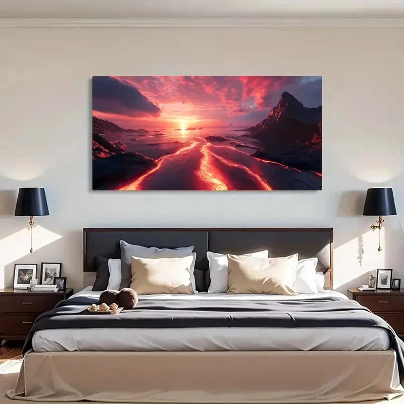 Transverse Orientation Décor Wall Art Canvas Office Home Room Framed 120x60cm