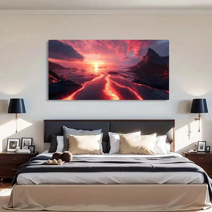 Transverse Orientation Décor Wall Art Canvas Office Home Room Framed 120x60cm