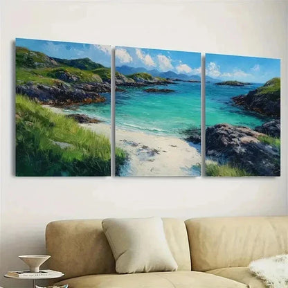 3pcs Sanna, Scotland Wall Art Set Canvas Unframed - High Quality Print 100% Australian Made Wall Canvas
