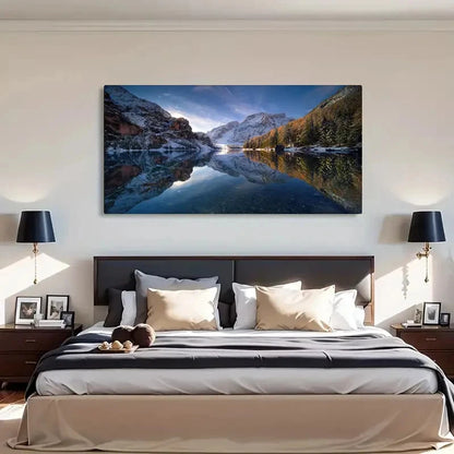 Seasonal Spring Winter Scenery Wall Art Canvas Office Home Room Framed 120x60cm