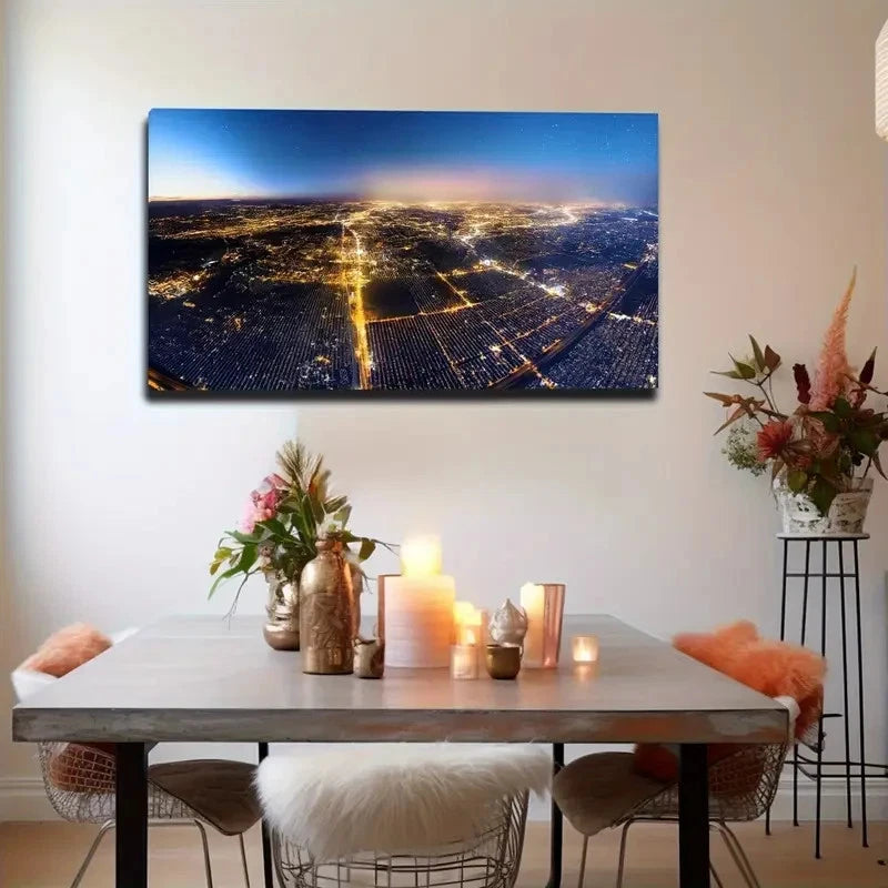 Night Modern & Bohemian Wall Art Canvas Office Home Room Framed 120x60cm