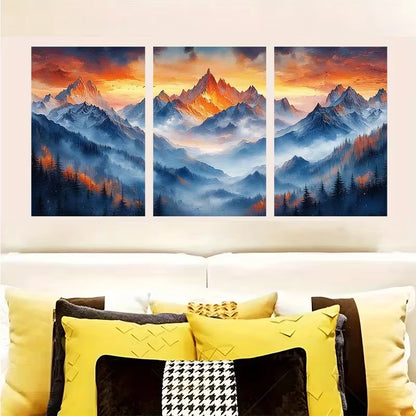 3pcs Rocky Mountain National Park Majestic Elk  Wall Art Set Canvas Framed 40x60cm - High Quality Print 100% Australian Made Wall Canvas Ready to Hang