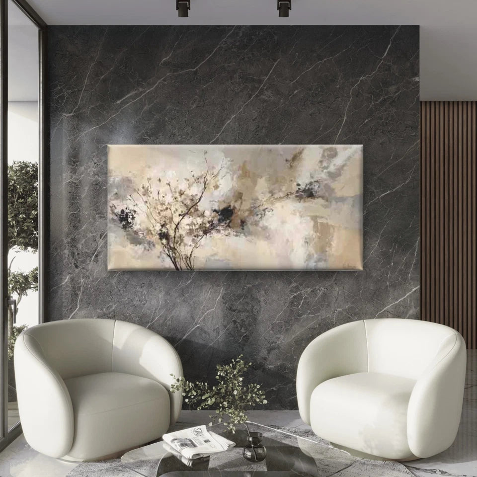 Featuring Branches And Blossoms Wall Art Canvas Office Home Room Framed 120x60cm