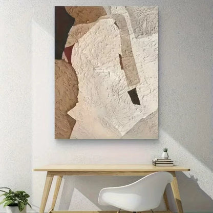 Abstract Oil Painting with Textured Brushstrokes 60x90cm Metal Print Ready to Hang