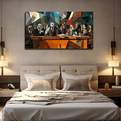 False Parliament Suitable Wall Art Canvas Office Home Room Framed 120x60cm