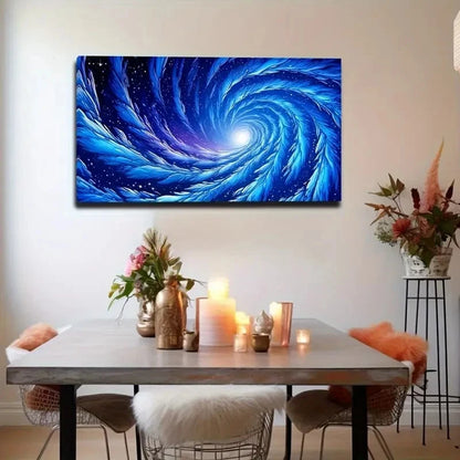 Rotating Nebula Magical Space Wall Art Canvas Office Home Room Framed 120x60cm