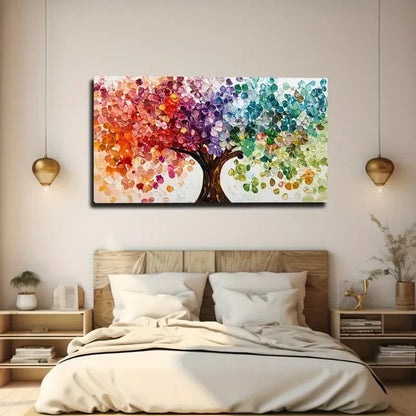 Colorful Tree Design Modern Wall Art canvas office home room framed 120x60cm