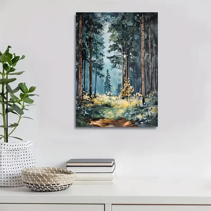 Beautiful Flourishing Pine Forest Suitable 40x60cm Metal Print Ready to Hang