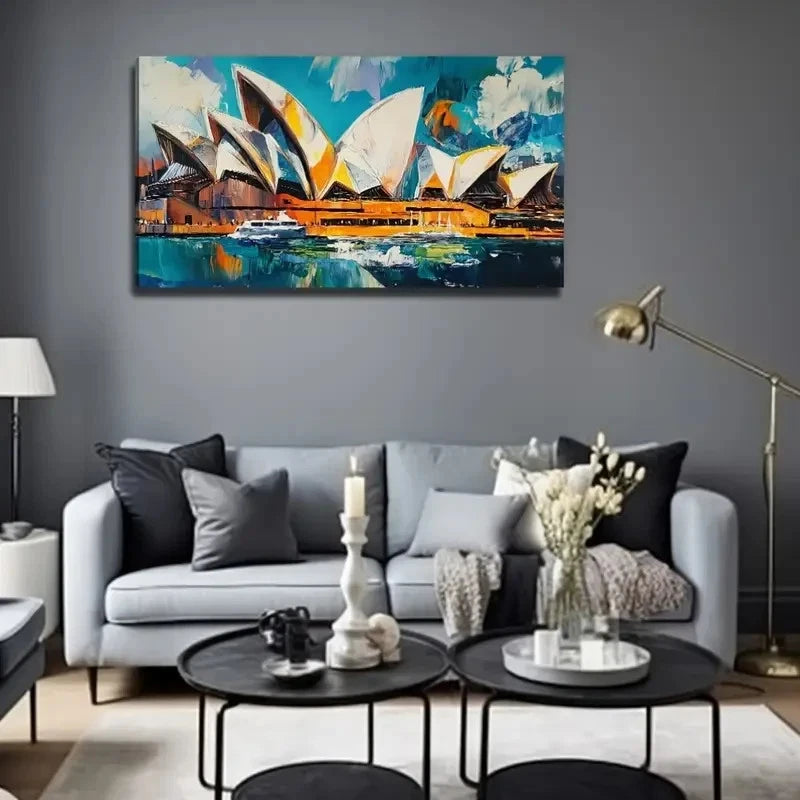 Sydney Opera Perfect Wall Art Canvas Office Home Room Framed 120x60cm