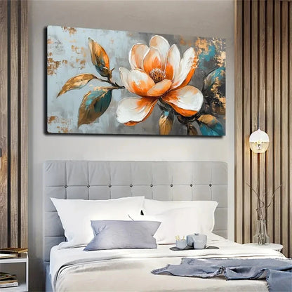 Vibrant Floral & Greenery Wall Art canvas office home room framed 120x60cm