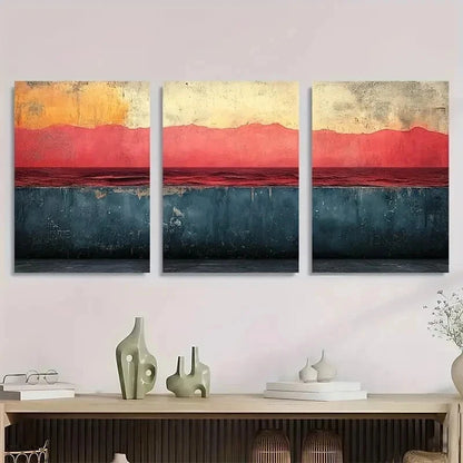 3pcs Dustin Way Abstract Illustration Perfect Wall Art Set Canvas Framed 60x90cm - High Quality Print 100% Australian Made Wall Canvas Ready to Hang - Bella Home Decor