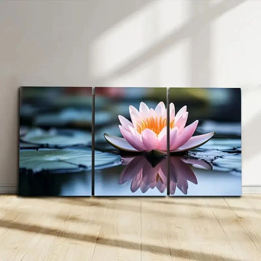 3pcs Nature's Beauty Reflected in Stillness Wall Art Set Canvas Framed 40x60cm - High Quality Print 100% Australian Made Wall Canvas Ready to Hang