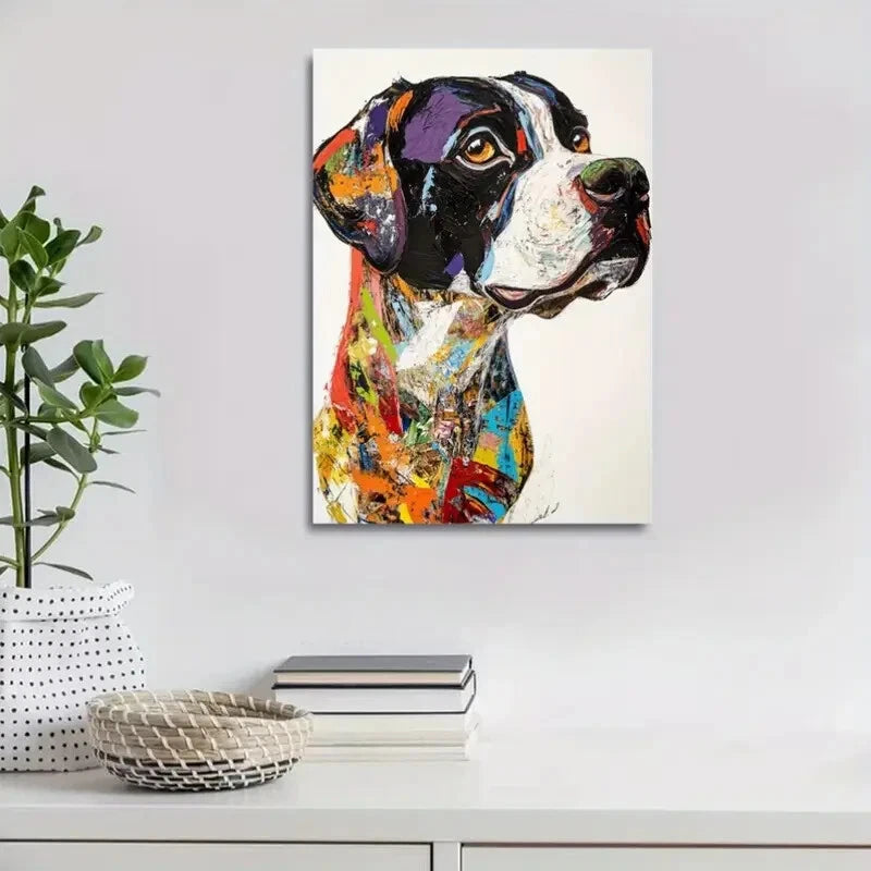 Beautiful Contemporary Wooden Bird and Tree Painting 40x60cm Metal Print Ready to Hang - Bella Home Decor