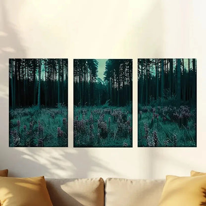 3pcs Dark and spooky forest Wall Art Set Canvas Framed 50x70cm - High Quality Print 100% Australian Made Wall Canvas Ready to Hang - Bella Home Decor