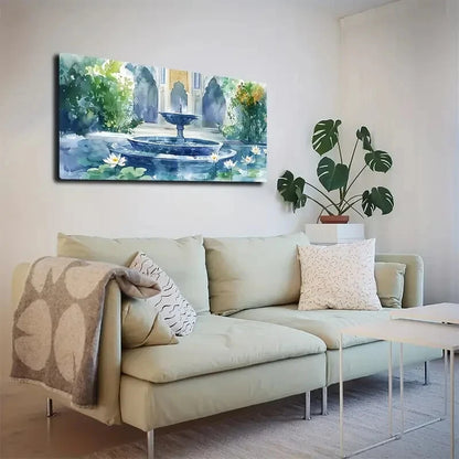 White Flowers Growing Around Wall Art Canvas Office Home Room Framed 120x60cm - Bella Home Decor