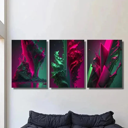 3pcs Modern Fashion Aesthetic Decoration Wall Art Set Canvas Unframed - High Quality Print 100% Australian Made Wall CanvasB