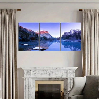 3pcs Magnificent Natural Landscape Art Mountain Wall Art Set Canvas Framed 60x90cm - High Quality Print 100% Australian Made Wall Canvas Ready to Hang - Bella Home Decor