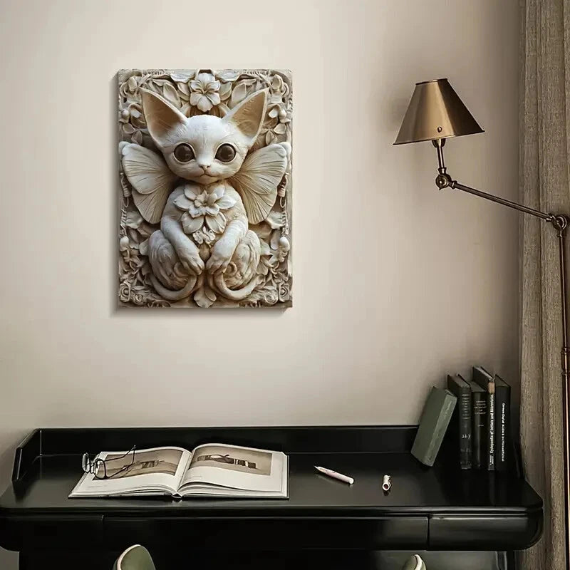 Beautiful Tigatiga Heart Blossoms Painting 40x60cm Metal Print Ready to Hang - Bella Home Decor