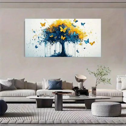Tree Of Dreams Under The Shadow Wall Art Canvas Office Home Room Framed 120x60cm