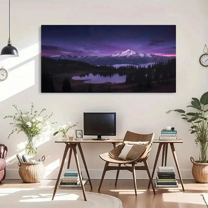 Ethereal Cascades Landscape Wall Art Canvas Office Home Room Framed 120x60cm
