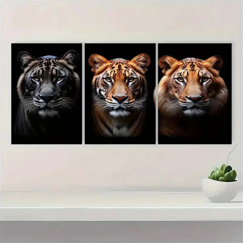 3pcs Animals Modern Boho Art Preppy A Wall Art Canvas Unframed - High Quality Print 100% Australian Made Wall Canvas - Bella Home Decor