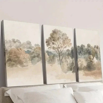3pcs Antique Rural Nature Landscape Wall Art Canvas Unframed - High Quality Print 100% Australian Made Wall Canvas - Bella Home Decor