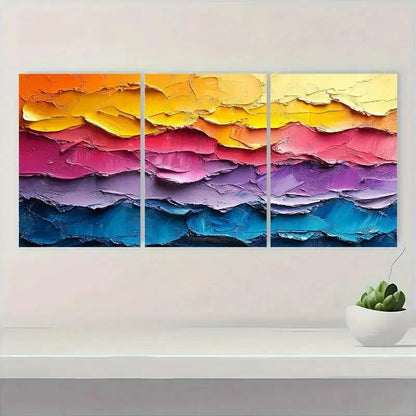 3pcs Small Landscape Sea Ocean SO  Wall Art Set Canvas Framed 50x70cm - High Quality Print 100% Australian Made Wall Canvas Ready to Hang