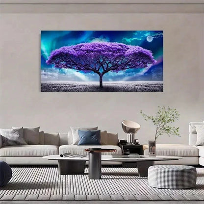 Purple Fantasy Landscape Wall Art Canvas Office Home Room Framed 120x60cm