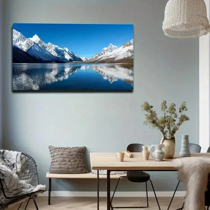 Romantic Snow-Capped Wall Art Canvas Office Home Room Framed 120x60cm - Bella Home Decor