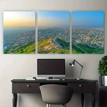 3pcs Pakistan South Asia Décor Mirpur Perfect Wall Art Set Canvas Framed 50x70cm - High Quality Print 100% Australian Made Wall Canvas Ready to Hang