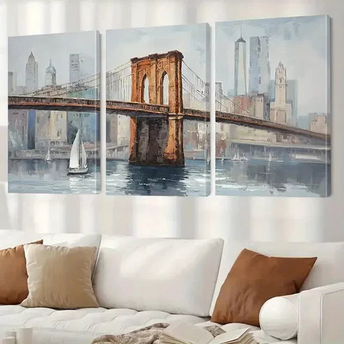 3pcs Modern Decorative Classic Painting Canvas Unframed - High Quality Print 100% Australian Made Wall Canvas