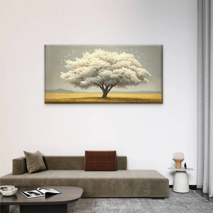 The Trees In Field Peaceful Wall Art Canvas Office Home Room Framed 120x60cm