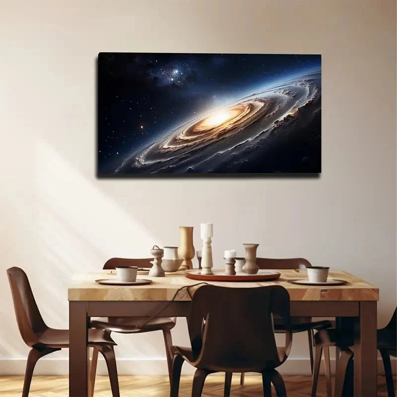 Galaxy Space Beauty Wall Art Canvas Office Home Room Framed 120x60cm