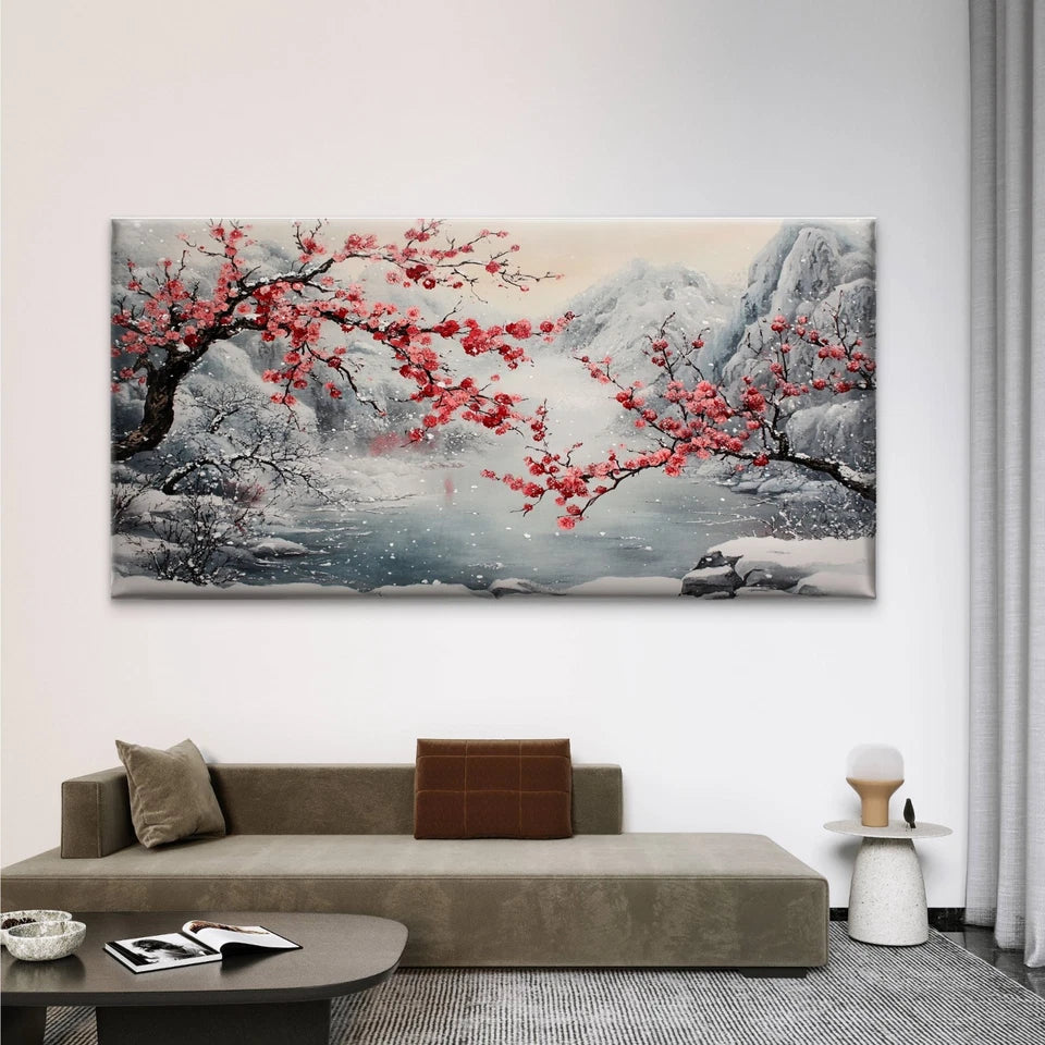Flowers Wonderful Harmony Wall Art Canvas Office Home Room Framed 120x60cm - Bella Home Decor