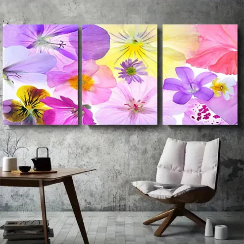 3pcs Flower Botanical Fantasy Watercolor Wall Art Canvas Unframed - High Quality Print 100% Australian Made Wall Canvas - Bella Home Decor