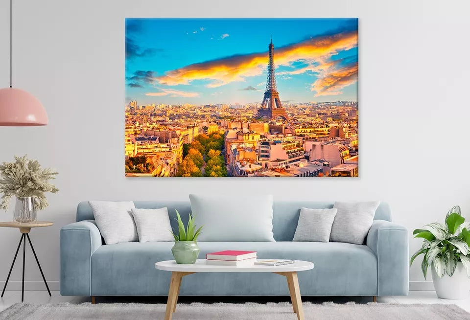 View On Paris At Summer Evening Wall Art Decor 100% Australian Made - Bella Home Decor