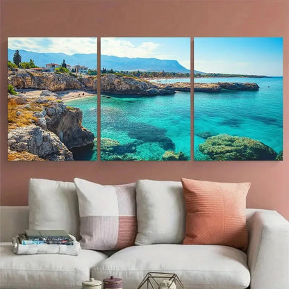 3pcs Cyprus Travel Nature Beauty Perfect Wall Art Canvas Unframed/Framed - Bella Home Decor