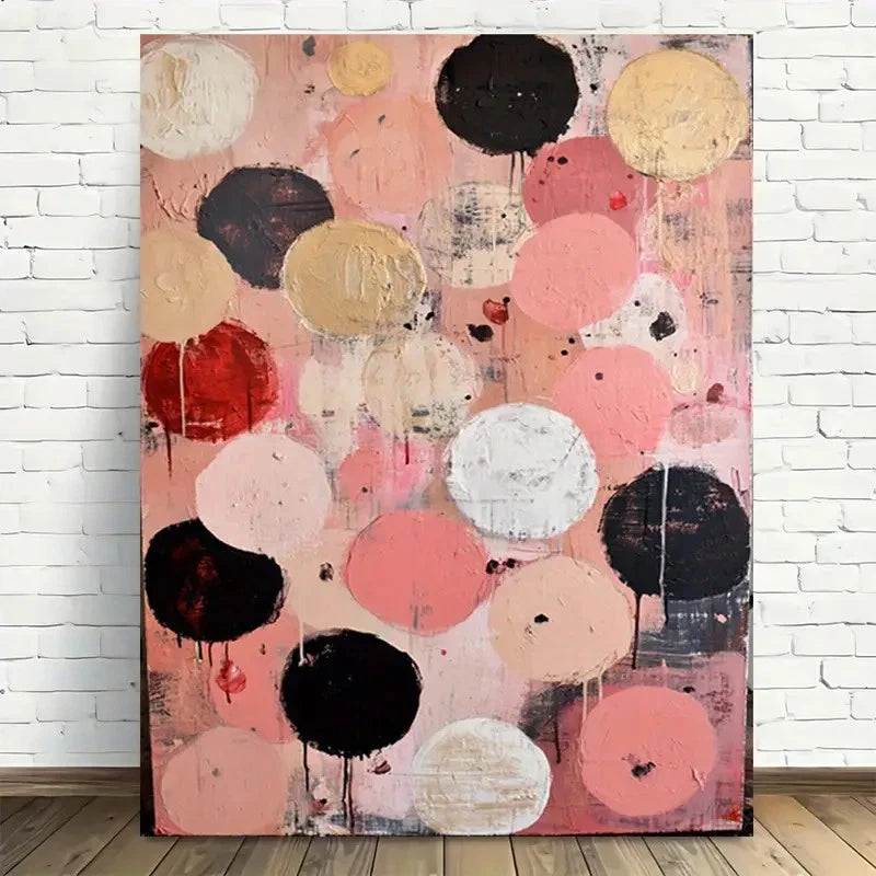 Beautiful Abstract Circle Art Painting 40x60cm Metal Print Ready to Hang - Bella Home Decor