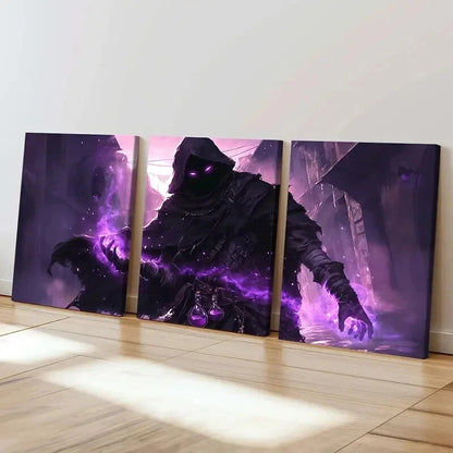 3pcs Anime Art Demon Grim Reaper Modern Wall Art Set Canvas Framed 40x60cm - High Quality Print 100% Australian Made Wall Canvas Ready to Hang - Bella Home Decor
