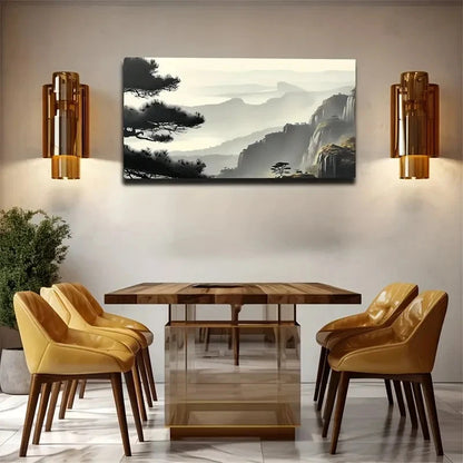 Mountain Landscape Winter Wall Art Canvas Office Home Room Framed 120x60cm