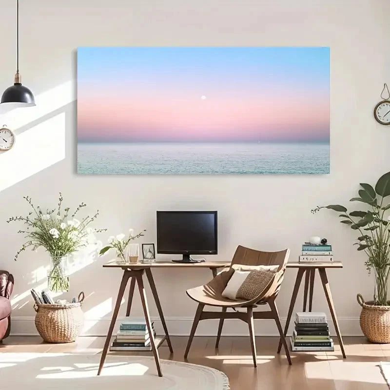 Spring Winter Scenery Peaceful Wall Art Canvas Office Home Room Framed 120x60cm