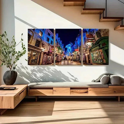 3pcs Classic Movies Wizarding World Wall Art Set Canvas Unframed - High Quality Print 100% Australian Made Wall Canvas - Bella Home Decor