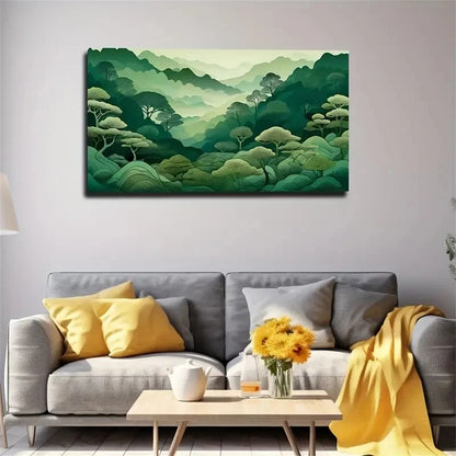 Majestic Woods Abstract Style Wall Art Canvas Office Home Room Framed 120x60cm