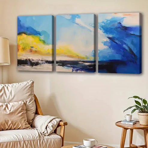 3pcs Colorful Abstract Landscape Modern Perfect Wall Art Canvas Unframed - High Quality Print 100% Australian Made Wall Canvas - Bella Home Decor