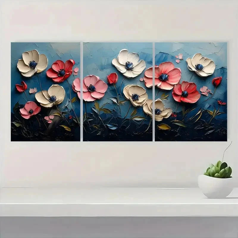 3pcs Acrylic Texture Painting in White  AT Wall Art Set Canvas Framed 60x90cm - High Quality Print 100% Australian Made Wall Canvas Ready to Hang - Bella Home Decor