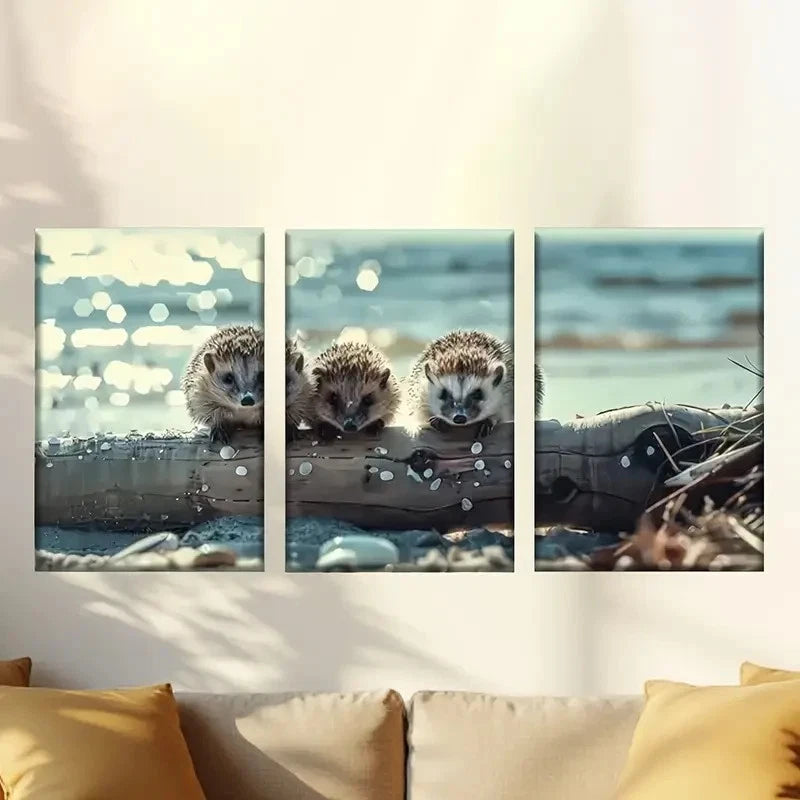 3pcs hedges in the sand Wall Art Set Canvas Framed 60x90cm - High Quality Print 100% Australian Made Wall Canvas Ready to Hang