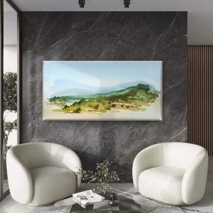 Tuscany Watercolor Painting Wall Art Canvas Office Home Room Framed 120x60cm