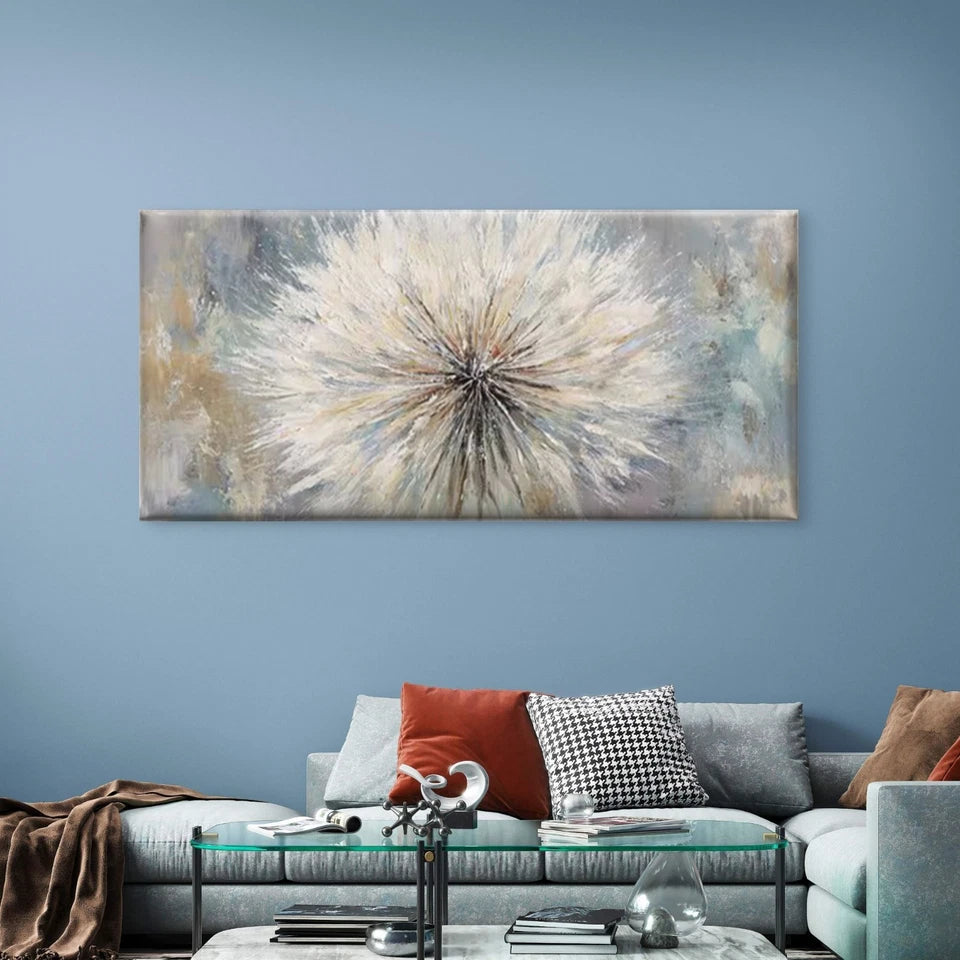 Abstract Geometric Floral Wall Art Canvas Office Home Room Framed 120x60cm