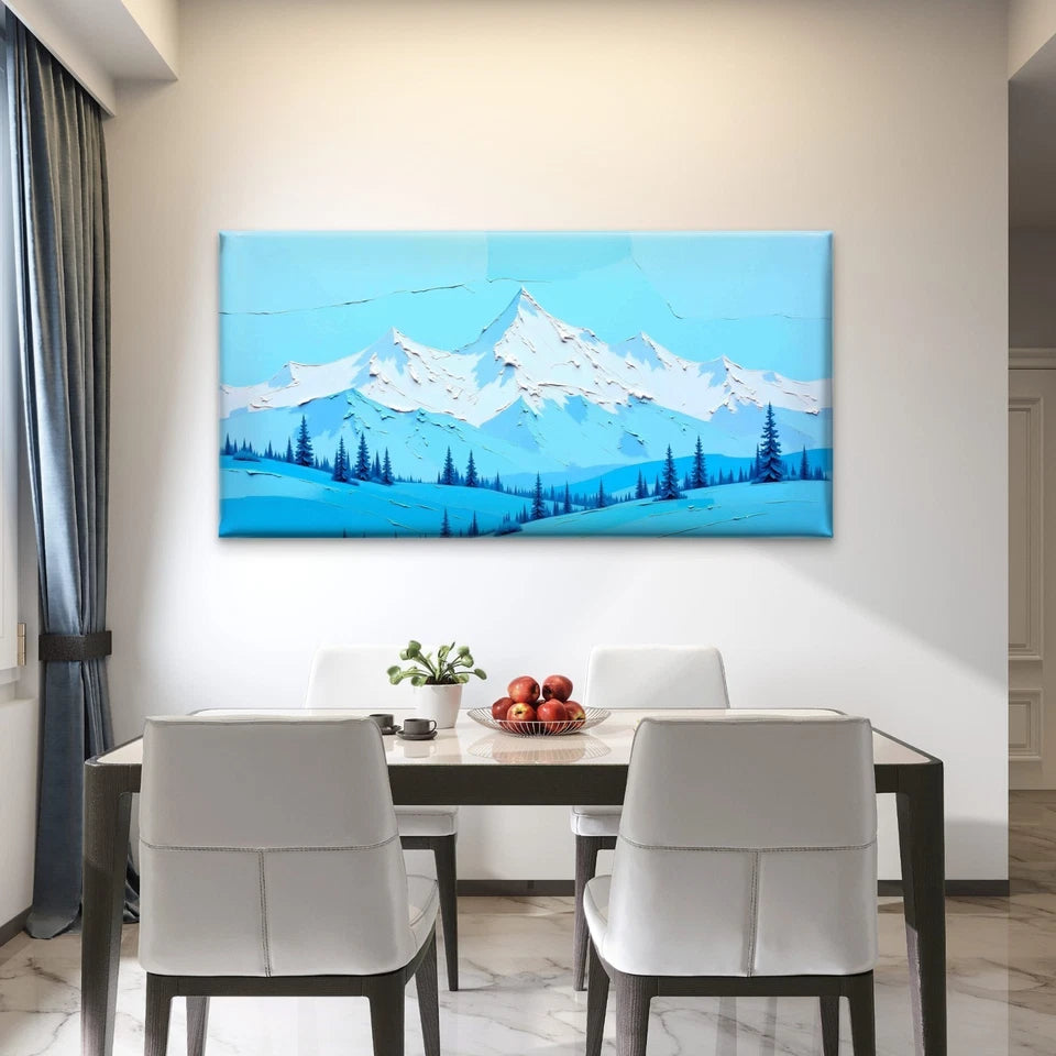 Soft Landscape Illustration Wall Art Canvas Office Home Room Framed 120x60cm